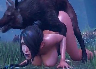 Lone wolf fucking a zoophile